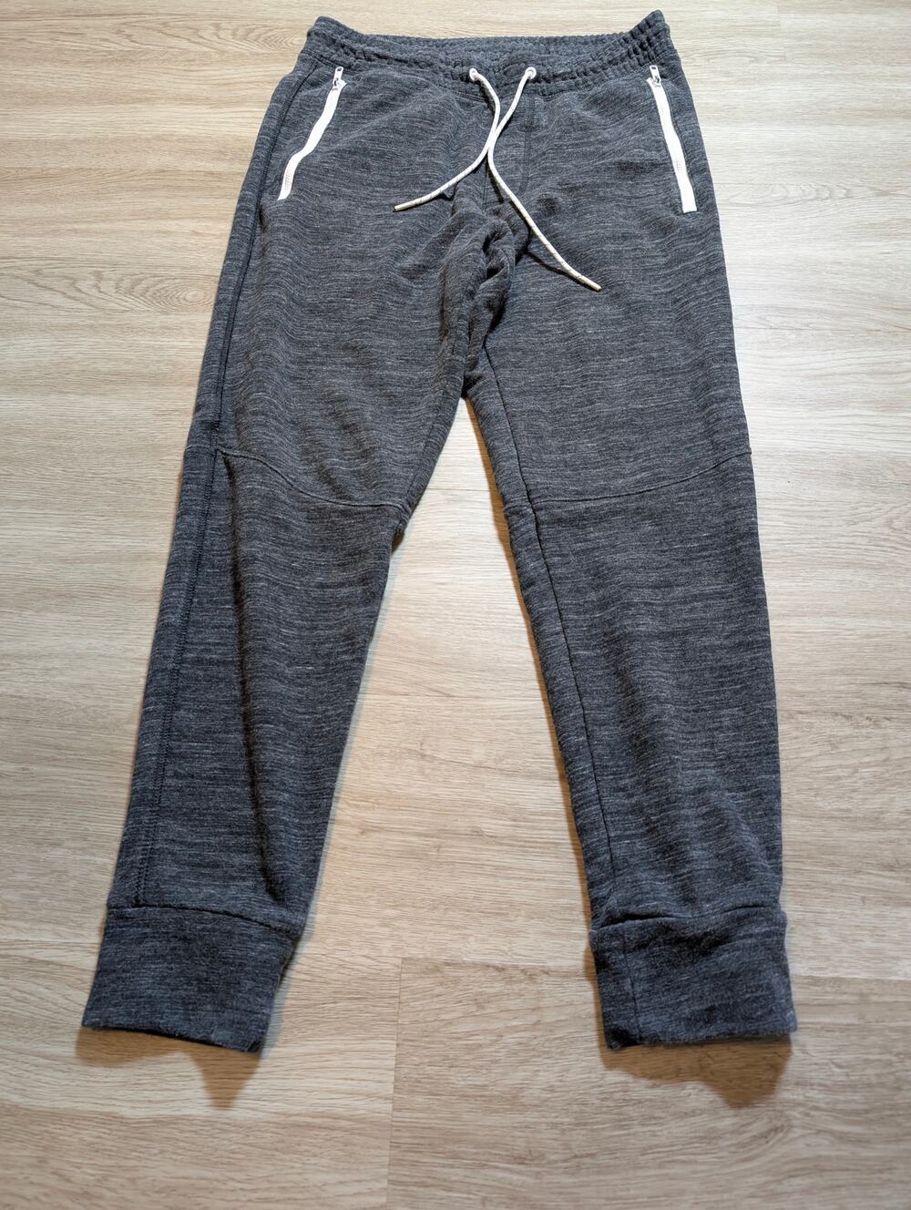 American Eagle Mens M Gray Jogger Sweatpants Drawstring Zip Pocket Lounge Pant